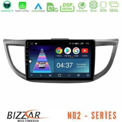 Bizzar ND2 Series 8Core Android14 2+32GB Honda CRV 2012-2017 Navigation Multimedia Tablet 9" Με Carplay & Android Auto