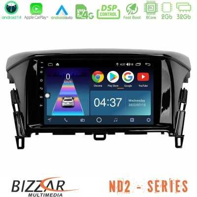 Bizzar ND2 Series 8Core Android14 2+32GB Mitsubishi Eclipse Cross Navigation Multimedia Tablet 9" Με Carplay & Android Auto