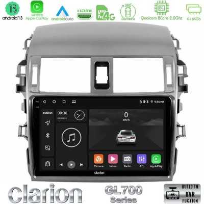 Clarion GL700 Series 8Core Android13 4+64GB Toyota Corolla 2008-2010 Navigation Multimedia Tablet 9" Με Carplay & Android Auto