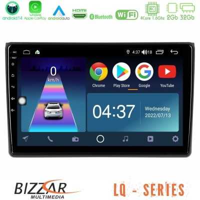 Bizzar LQ Series 4Core Android14 2+32GB Audi A4 B7 Navigation Multimedia Tablet 9" Με Carplay & Android Auto