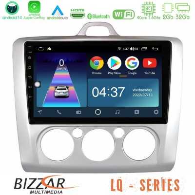 Bizzar LQ Series 4Core Android14 2+32GB Ford Focus Manual AC Navigation Multimedia Tablet 9" Με Carplay & Android Auto