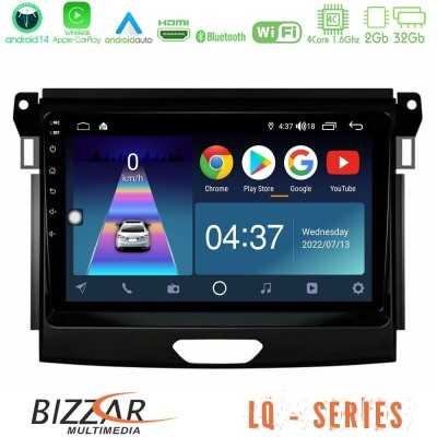 Bizzar LQ Series 4Core Android14 2+32GB Ford Ranger 2017-2022 Navigation Multimedia Tablet 9" Με Carplay & Android Auto