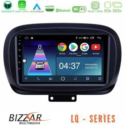 Bizzar LQ Series 4Core Android14 2+32GB Fiat 500X Navigation Multimedia Tablet 9" Με Carplay & Android Auto