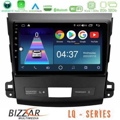 Bizzar LQ Series 4Core Android14 2+32GB Mitsubishi Outlander/Citroen C-Crosser/Peugeot 4007 Navigation Multimedia Tablet 9" Με C