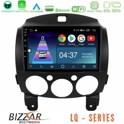 Bizzar LQ Series 4Core Android14 2+32GB Mazda 2 2008-2014 Navigation Multimedia Tablet 9" Με Carplay & Android Auto