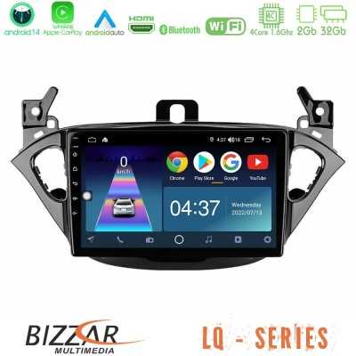 Bizzar LQ Series 4Core Android14 2+32GB Opel Corsa E/Adam Navigation Multimedia Tablet 9" Με Carplay & Android Auto