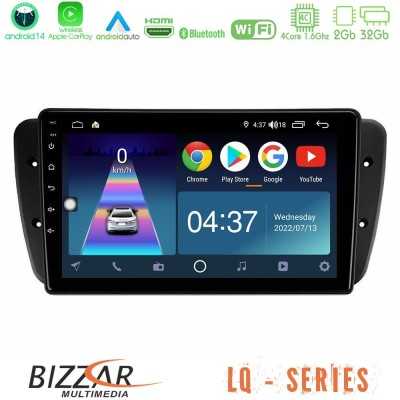 Bizzar LQ Series 4Core Android14 2+32GB Seat Ibiza 2008-2012 Navigation Multimedia Tablet 9" Με Carplay & Android Auto