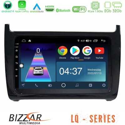 Bizzar LQ Series 4Core Android14 2+32GB Vw Polo 2009-2014 Navigation Multimedia Tablet 9" Με Carplay & Android Auto
