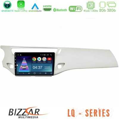 Bizzar LQ Series 4Core Android14 2+32GB Citroen C3 2009-2016 Navigation Multimedia Tablet 9" Με Carplay & Android Auto (Άσπρο)