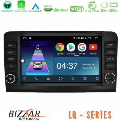 Bizzar LQ Series 4Core Android14 2+32GB Mercedes ML/GL Class W164 2006-2011 Navigation Multimedia Tablet 9" Με Carplay & Android