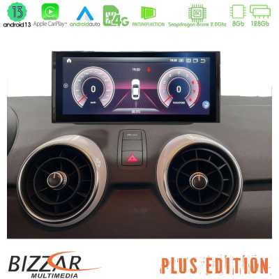 Bizzar Plus Edition Audi A1 (8X) 2010-2018 με MMI3G Android13 8Core (8+128GB) Navigation Multimedia 10.25" HD Anti-reflection