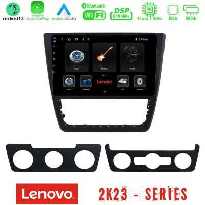Lenovo Car Pad Skoda Yeti 2009- 4Core Android 13 2+32GB Navigation Multimedia Tablet 10"