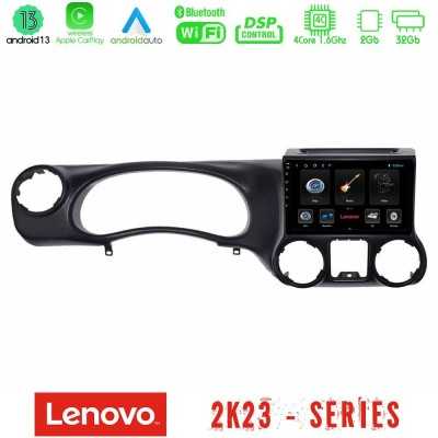 Lenovo Car Pad Jeep Wrangler 2011-2014 4Core Android 13 2+32GB Navigation Multimedia Tablet 10"