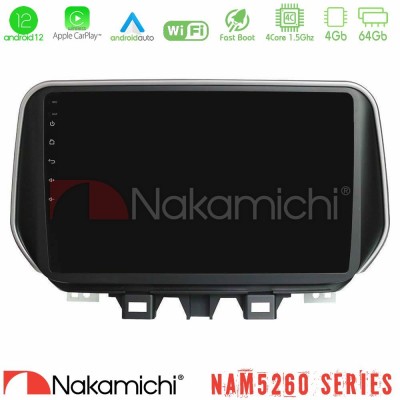 Nakamichi NAM5260 Series 4Core Android12 4+64GB Hyundai ix35 Navigation Multimedia Tablet 10" Με Carplay & Android Auto