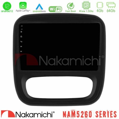 Nakamichi NAM5260 Series 4Core Android12 4+64GB Renault/Nissan/Opel/Fiat Navigation Multimedia Tablet 9" Με Carplay & Android Au Nakamichi NAM5260 Series 4Core Android12 4+64GB Renault/Nissan/Opel/Fiat Navigation Multimedia Tablet 9" Με Carplay & Android Au
