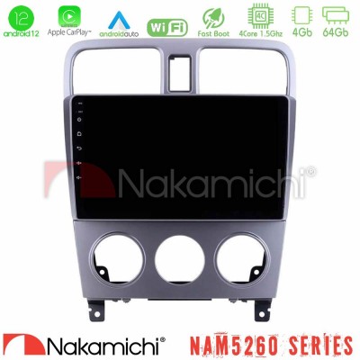Nakamichi NAM5260 Series 4Core Android12 4+64GB Subaru Forester 2003-2007 Navigation Multimedia Tablet 9" Με Carplay & Android A Nakamichi NAM5260 Series 4Core Android12 4+64GB Subaru Forester 2003-2007 Navigation Multimedia Tablet 9" Με Carplay & Android A