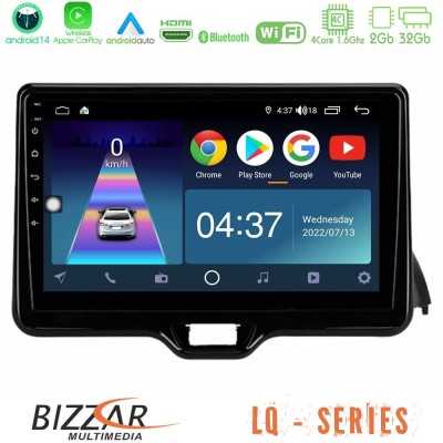 Bizzar LQ Series 4Core Android14 2+32GB Toyota Yaris 2020- Navigation Multimedia Tablet 10" Με Carplay & Android Auto