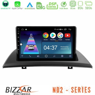 Bizzar ND2 Series 8Core Android14 2+32GB BMW E83 Navigation Multimedia Tablet 9" Με Carplay & Android Auto