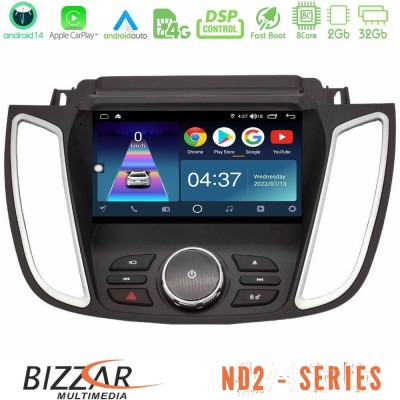 Bizzar ND2 Series 8Core Android14 2+32GB Ford Kuga/C-Max 2013-2019 Navigation Multimedia Tablet 9" Με Carplay & Android Auto Bizzar ND2 Series 8Core Android14 2+32GB Ford Kuga/C-Max 2013-2019 Navigation Multimedia Tablet 9" Με Carplay & Android Auto