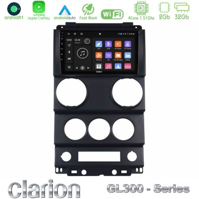 Clarion GL700 Lite Series 8Core Android ClarionOS 6+128GB Toyota Yaris Navigation Multimedia Tablet 9" (Μαύρο Χρώμα) Με Carplay 