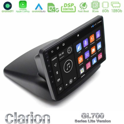 Clarion GL700 Lite Series 8Core Android ClarionOS 6+128GB Toyota Yaris Navigation Multimedia Tablet 9" (Μαύρο Χρώμα) Με Carplay 