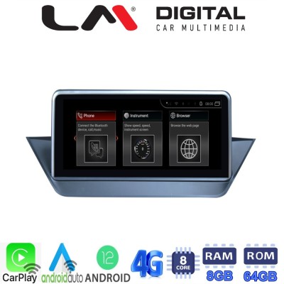 LM Digital - LM G219P109 Οθόνη OEM Multimedia Αυτοκινήτου για BMW X1 (E84) 2009 2014 (CarPlay/AndroidAuto/BT/GPS/WIFI/GPRS)