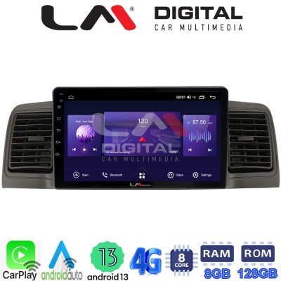 LM Digital - LM ZT8010 GPS Οθόνη OEM Multimedia Αυτοκινήτου για Toyota Corolla 2000-2007 (CarPlay/AndroidAuto/BT/GPS/WIFI/GPRS)
