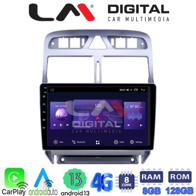 LM Digital - LM ZT8017 GPS Οθόνη OEM Multimedia Αυτοκινήτου για PEUGEOT 307 2001 2008 (CarPlay/AndroidAuto/BT/GPS/WIFI/GPRS)