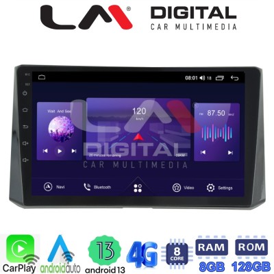 LM Digital - LM ZT8204 GPS Οθόνη OEM Multimedia Αυτοκινήτου για Toyota Corolla 2019 (CarPlay/AndroidAuto/BT/GPS/WIFI/GPRS)