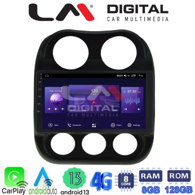 LM Digital - LM ZT8252 GPS Οθόνη OEM Multimedia Αυτοκινήτου για JEEP COMPASS 20112016 (CarPlay/AndroidAuto/BT/GPS/WIFI/GPRS)