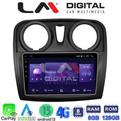 LM Digital - LM ZT8457 GPS Οθόνη OEM Multimedia Αυτοκινήτου για Dacia Santero 2012 2019 (CarPlay/AndroidAuto/BT/GPS/WIFI/GPRS)
