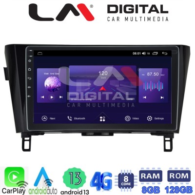 LM Digital - LM ZT8473 GPS Οθόνη OEM Multimedia Αυτοκινήτου για NISSAN QASHQAI & XTRAIL 2014 (CarPlay/AndroidAuto/BT/GPS/WIFI/GP