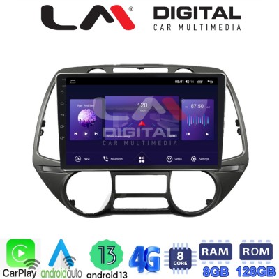 LM Digital - LM ZT8837 GPS Οθόνη OEM Multimedia Αυτοκινήτου για Hyundai i20 2008 2014 (CarPlay/AndroidAuto/BT/GPS/WIFI/GPRS)