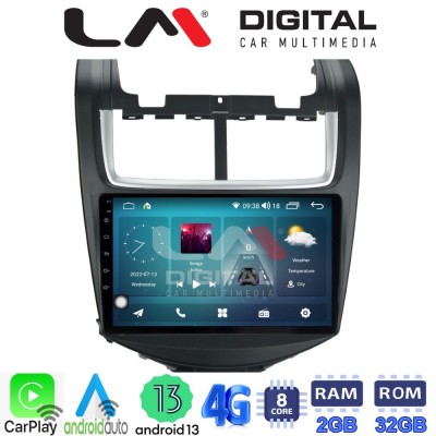 LM Digital - LM ZR8108 GPS Οθόνη OEM Multimedia Αυτοκινήτου για Chevrolet Aveo 20142017 (CarPlay/AndroidAuto/BT/GPS/WIFI/GPRS)