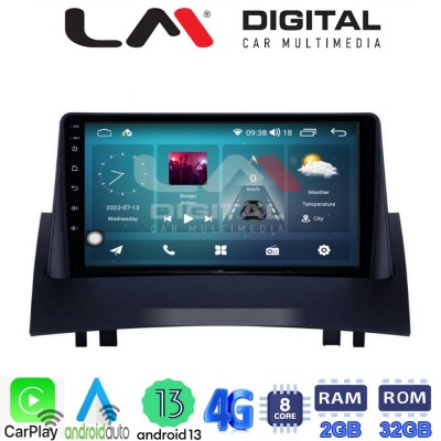 LM Digital - LM ZR8138 GPS Οθόνη OEM Multimedia Αυτοκινήτου για Renault Megane2 2002 2008 (CarPlay/AndroidAuto/BT/GPS/WIFI/GPRS LM Digital - LM ZR8138 GPS Οθόνη OEM Multimedia Αυτοκινήτου για Renault Megane2 2002 2008 (CarPlay/AndroidAuto/BT/GPS/WIFI/GPRS