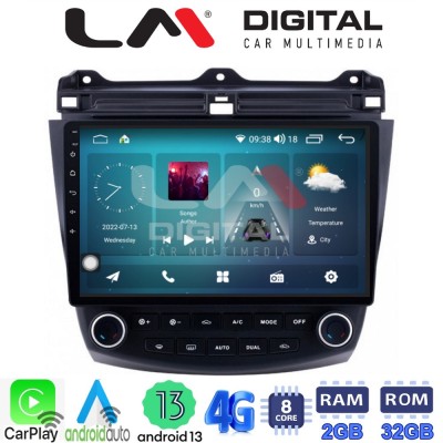 LM Digital - LM ZR8382 GPS Οθόνη OEM Multimedia Αυτοκινήτου για HONDA ACCORD 20022008 (CarPlay/AndroidAuto/BT/GPS/WIFI/GPRS)
