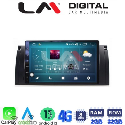LM Digital - LM ZR8395 GPS Οθόνη OEM Multimedia Αυτοκινήτου για BMW S5-S7-X5 (E38-E39-E59) 1998 2003 (CarPlay/AndroidAuto/BT/GPS