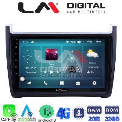 LM Digital - LM ZR8405 GPS Οθόνη OEM Multimedia Αυτοκινήτου για VW POLO 20142017 & CADDY 2015 (CarPlay/AndroidAuto/BT/GPS/WIFI/G