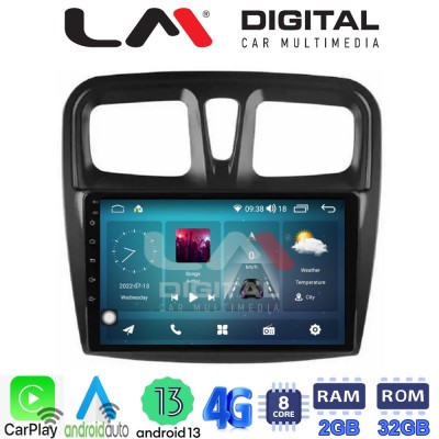 LM Digital - LM ZR8557 GPS Οθόνη OEM Multimedia Αυτοκινήτου για Dacia Santero 2012 2020 (CarPlay/AndroidAuto/BT/GPS/WIFI/GPRS)