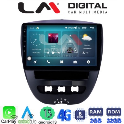 LM Digital - LM ZR8560 GPS Οθόνη OEM Multimedia Αυτοκινήτου για Aygo & C1 & 107 '05'14 (CarPlay/AndroidAuto/BT/GPS/WIFI/GPRS)
