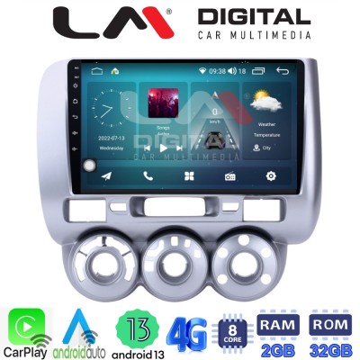 LM Digital - LM ZR8730 GPS Οθόνη OEM Multimedia Αυτοκινήτου για HONDA JAZZ 20022009 (CarPlay/AndroidAuto/BT/GPS/WIFI/GPRS)