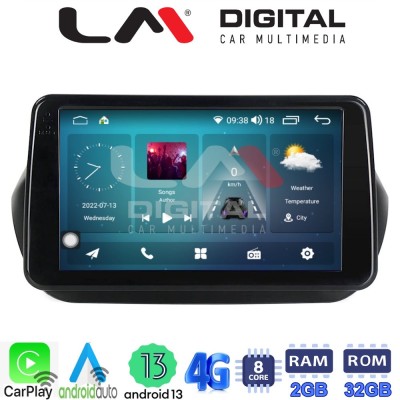 LM Digital - LM ZR8195 GPS Οθόνη OEM Multimedia Αυτοκινήτου για Fiorino, Citroen, Nemo, Bipper (CarPlay/AndroidAuto/BT/GPS/WIFI/