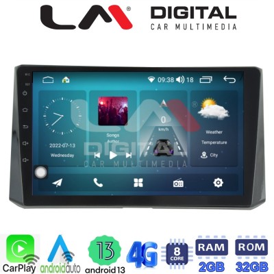 LM Digital - LM ZR8204 GPS Οθόνη OEM Multimedia Αυτοκινήτου για Toyota Corolla 2019 (CarPlay/AndroidAuto/BT/GPS/WIFI/GPRS)