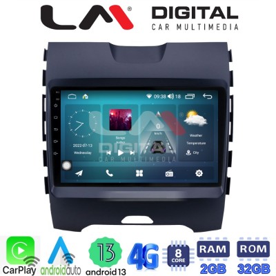 LM Digital - LM ZR8248 GPS Οθόνη OEM Multimedia Αυτοκινήτου για Ford Edge 2016 (CarPlay/AndroidAuto/BT/GPS/WIFI/GPRS)