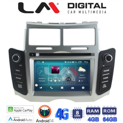 LM Digital - LM C8084 GPS Οθόνη OEM Multimedia Αυτοκινήτου για ΤΟΥΟΤΑ YARIS 2006 2011 (CarPlay/AndroidAuto/BT/GPS/WIFI/GPRS)