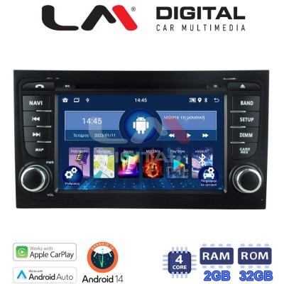 LM Digital - LM N4050 GPS Οθόνη OEM Multimedia Αυτοκινήτου για AUDI A4 8Ε 2001 2008 (CarPlay/AndroidAuto/BT/GPS/WIFI)