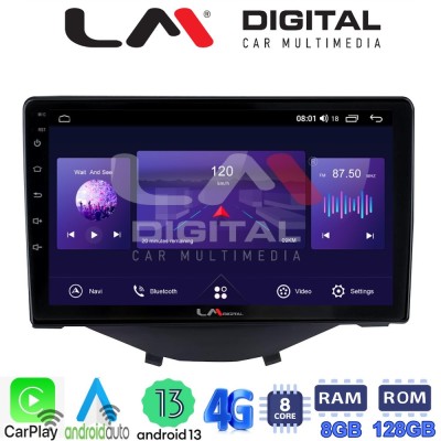 LM Digital - LM ZT8564 GPS Οθόνη OEM Multimedia Αυτοκινήτου για Aygo & C1 & 107 14 (CarPlay/AndroidAuto/BT/GPS/WIFI/GPRS)