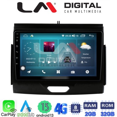LM Digital - LM ZR8576B GPS Οθόνη OEM Multimedia Αυτοκινήτου για FORD RANGER 20152020 (CarPlay/AndroidAuto/BT/GPS/WIFI/GPRS)