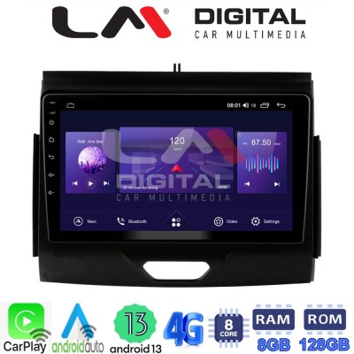LM Digital - LM ZT8576B GPS Οθόνη OEM Multimedia Αυτοκινήτου για FORD RANGER 20152020 (CarPlay/AndroidAuto/BT/GPS/WIFI/GPRS)