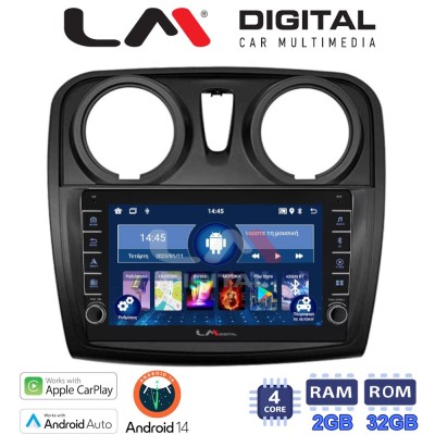 LM Digital - LM ZG4457 GPS Οθόνη OEM Multimedia Αυτοκινήτου για Dacia Santero 2012 2019 (CarPlay/AndroidAuto/BT/GPS/WIFI/GPRS)